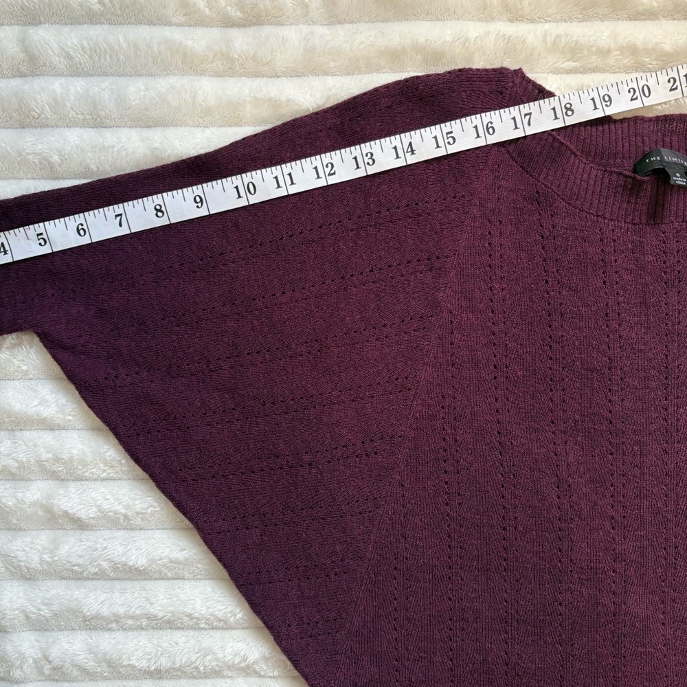 The Limited Merino Wool Blend Blouse Maroon Womens Small - Picture 7 of 7